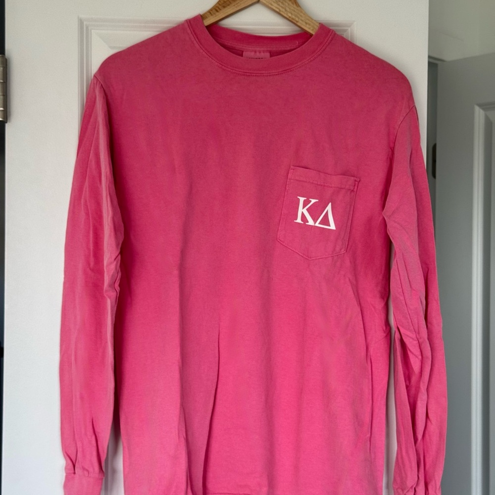 Kappa Delta Comfort Colors Pink Long Sleeve Tee